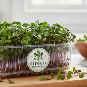 Sango Radish Harvested Microgreens