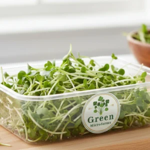 White Radish Harvested Microgreens