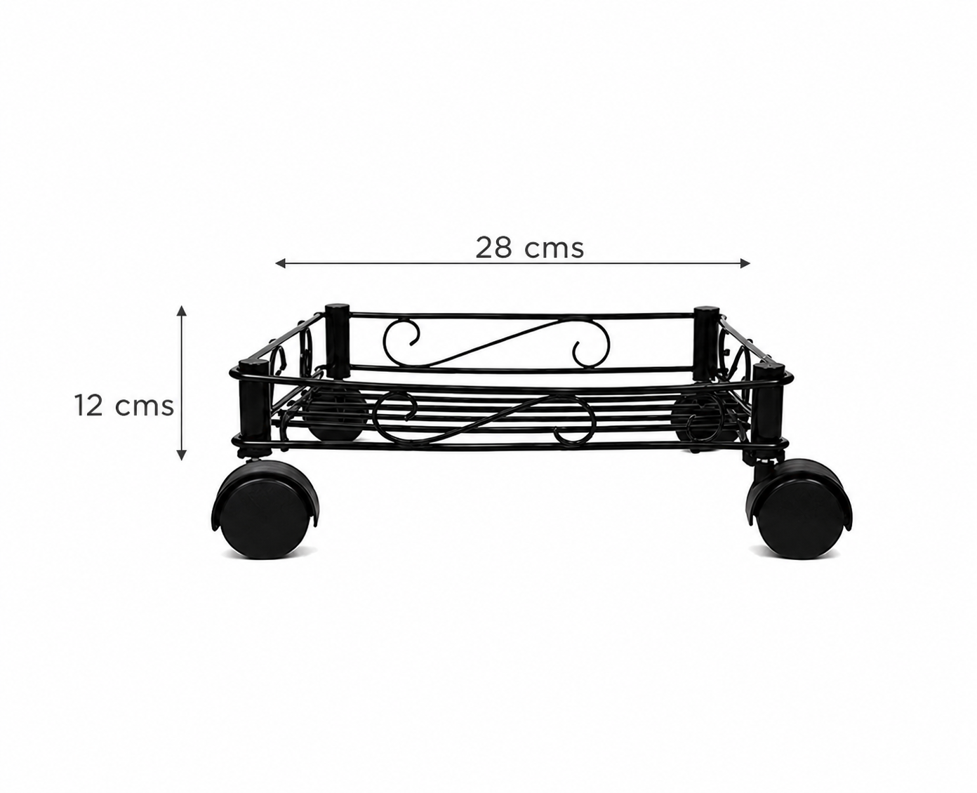 Heavy Duty Metal Plant Stands with Wheels- Set of 2 - Image 3