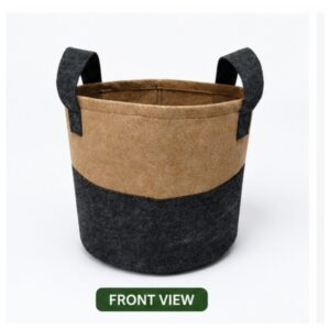 12x12 Inch Geo Fabric Grow Bag | Heavy Duty Non-Woven Fabric Planter
