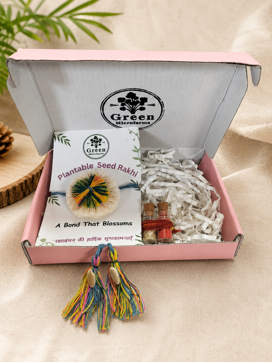 handmade seed rakhi.